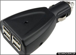 usbcar tn Hub USB para cargar tus gadgets en el carro