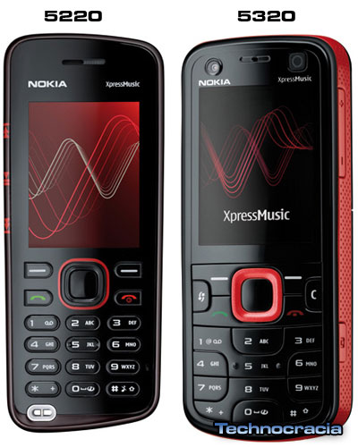 nokia 5220 5320 Nuevo celulares Nokia XpressMusic 5220 y 5320
