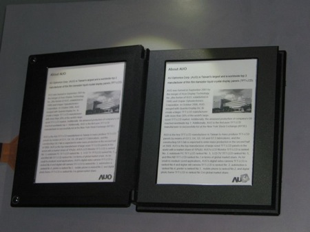 auosipix1 AU Optronics presenta lector de e books dual y táctil